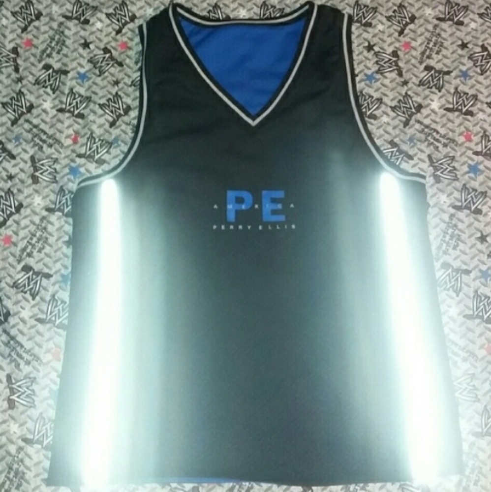 90s Perry Ellis Reversible Vintage Basketball Jersey Tank